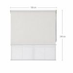 Cortina Enrollable Dia y Noche con Control de Luz 180 x 240 cm Color Ivory