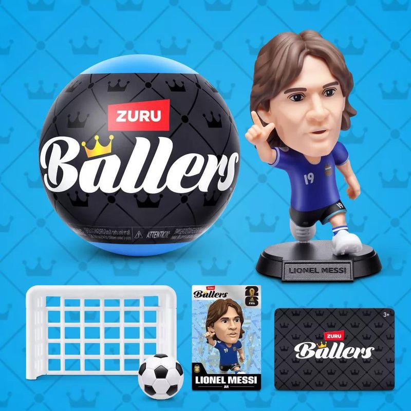 Cápsula Coleccionable FIFA World Cup Ballers Serie 1 con Figura de Jugador, Balón y Accesorios - Presentación Surtida