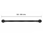 Galería Metálica Extensible Color Negro Nickel de 120 a 300 Cm