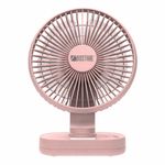 Ventilador Inalámbrico de Escritorio Recargable Rosthal con Luz LED de 14 Plg Color Rosado