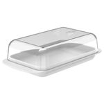 Mantequillera con Tapa Transparente y Base Blanca