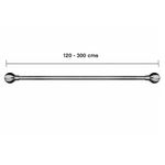 Galería Metálica Extensible Color Silver de 120 a 300 cm