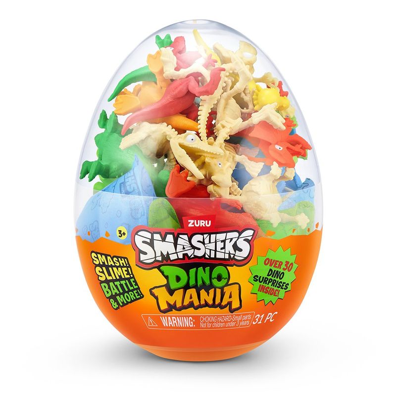 Huevo Sorpresa Smashers Dino Mania con Slime y Más de 30 Sorpresas