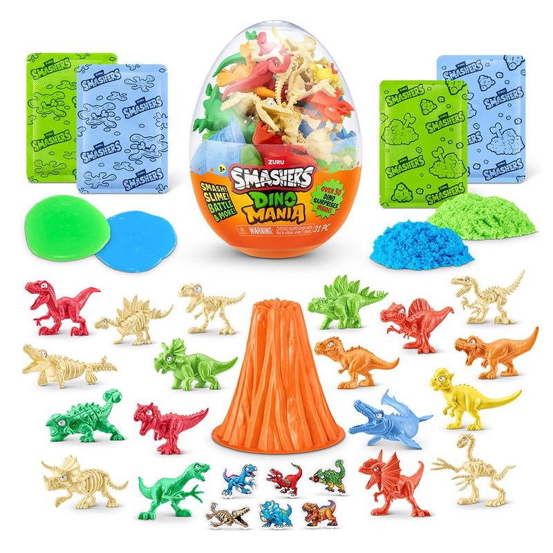 Huevo Sorpresa Smashers Dino Mania con Slime y Más de 30 Sorpresas