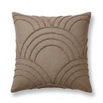 Set de Edredón King 5 Piezas Bordado Geométrico Color Taupe