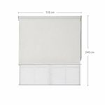 Cortina Enrollable Dia y Noche con Control de Luz 150 x 240 cm Color Ivory