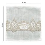 Centro de Mesa con Detalle Bordado de 30 Cm Color Beige