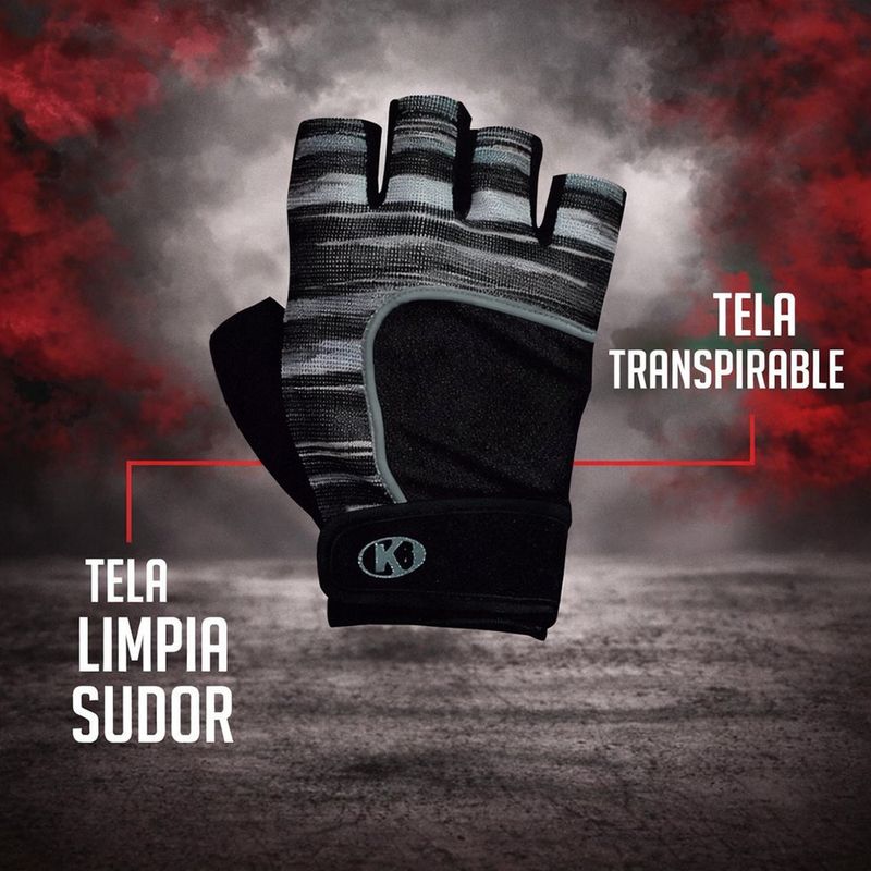 Guantes para Gimnasio de Dama Talla S Color Gris con Blanco