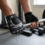Guantes para Gimnasio de Dama Talla S Color Gris con Blanco