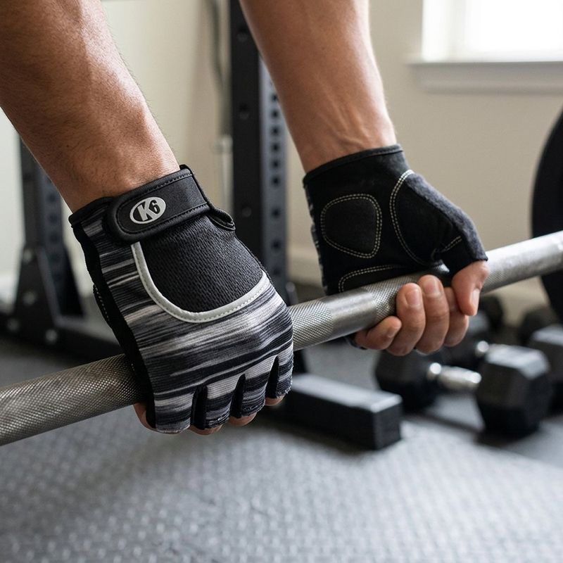 Guantes para Gimnasio de Dama Talla S Color Gris con Blanco