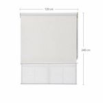 Cortina Enrollable Dia y Noche con Control de Luz 120 x 240 cm Color Ivory