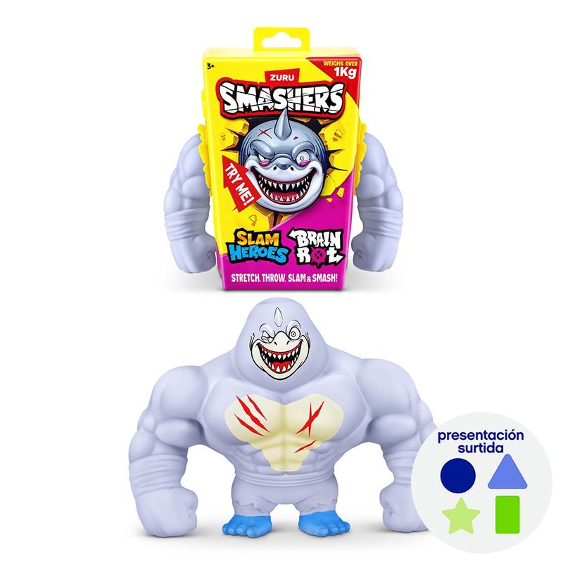 Figura de Juguete Smashers Slam Heroes Brainrot Superelástica - Presentación Surtida