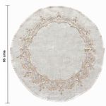 Mantel Redondo con Detalle Bordado de 85 Cm Color Beige