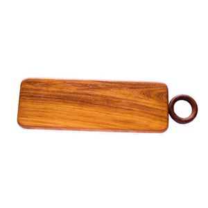 Tabla Rectangular de Madera con Asa Circular