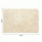 Alfombra Tipo Teddy de Polipropileno para Uso Interior 50 x 80 cm Color Crema