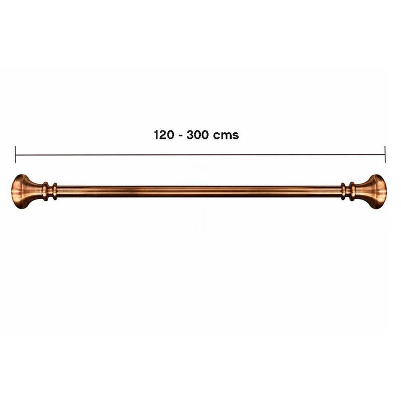 Galería Metálica Extensible Color Bronce de 120 a 300 cm