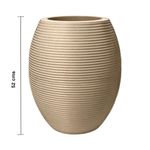 Maceta Riscatto Ovalada Decorativa de 52 cm Color Arena