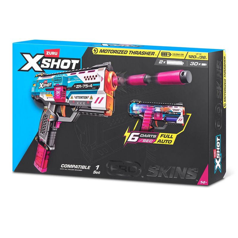 Lanzador de Dardos X-Shot Pro Thrasher con 30 Dardos para Juego de Acción y Puntería