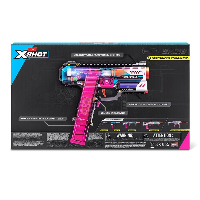 Lanzador de Dardos X-Shot Pro Thrasher con 30 Dardos para Juego de Acción y Puntería