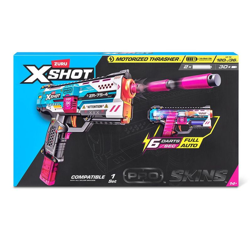 Lanzador de Dardos X-Shot Pro Thrasher con 30 Dardos para Juego de Acción y Puntería