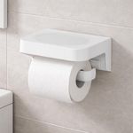 Porta Rollo Adhesivo de Papel Higiénico para Baño Color Blanco