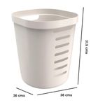 Cesta Cube Flex Plástica de 46 Litros para Organización y Lavandería Color Beige
