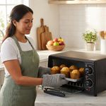 Horno Tostador de 9 L 1000 W Control Temperatura y Temporizador Color Negro