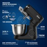 Batidora Planetaria de 850 W 4 L de 12 Velocidades con Accesorios Color Negro