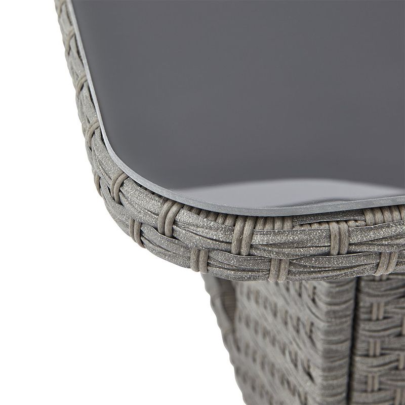 Mesa de Exterior Ajustable Drios de 90 x 90 x 70 cm Color Gris Oscuro