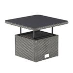 Mesa de Exterior Ajustable Drios de 90 x 90 x 70 cm Color Gris Oscuro