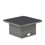 Mesa de Exterior Ajustable Drios de 90 x 90 x 70 cm Color Gris Oscuro
