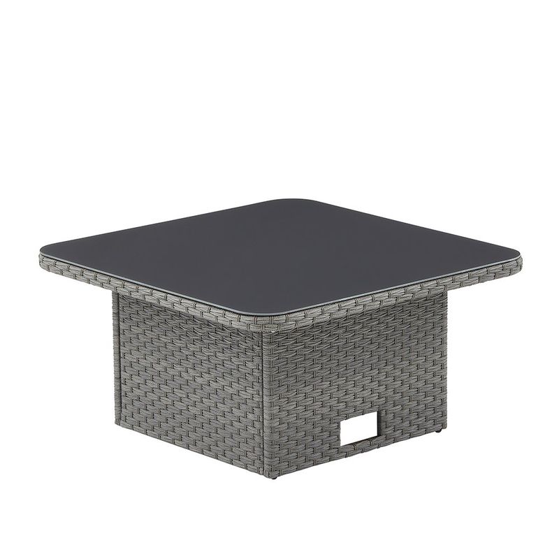Mesa de Exterior Ajustable Drios de 90 x 90 x 70 cm Color Gris Oscuro