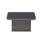 Mesa de Exterior Ajustable Drios de 90 x 90 x 70 cm Color Gris Oscuro