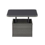 Mesa de Exterior Ajustable Drios de 90 x 90 x 70 cm Color Gris Oscuro