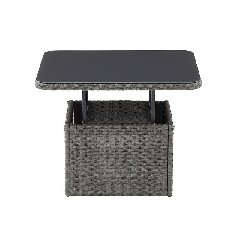 Mesa de Exterior Ajustable Drios de 90 x 90 x 70 cm Color Gris Oscuro