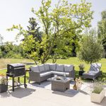 Mesa de Exterior Ajustable Drios de 90 x 90 x 70 cm Color Gris Oscuro
