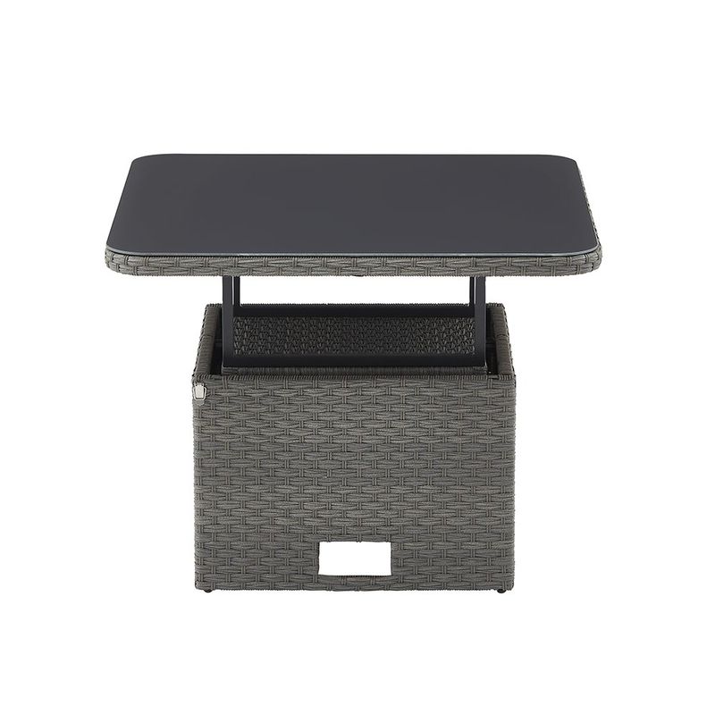 Mesa de Exterior Ajustable Drios de 90 x 90 x 70 cm Color Gris Oscuro