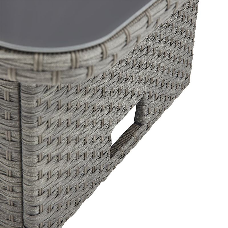 Mesa de Exterior Ajustable Drios de 90 x 90 x 70 cm Color Gris Oscuro