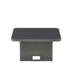 Mesa de Exterior Ajustable Drios de 90 x 90 x 70 cm Color Gris Oscuro