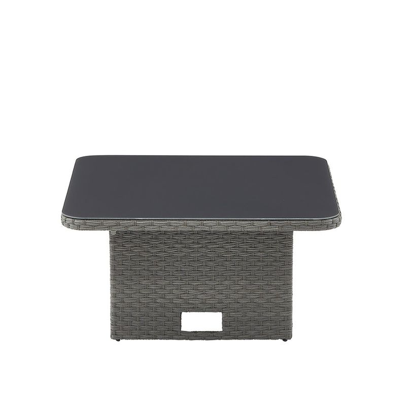 Mesa de Exterior Ajustable Drios de 90 x 90 x 70 cm Color Gris Oscuro