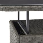 Mesa de Exterior Ajustable Drios de 90 x 90 x 70 cm Color Gris Oscuro