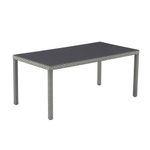 Mesa de Comedor de Exterior Drios de 172 x 89 x 75 cm para 6 Personas Gris Oscuro