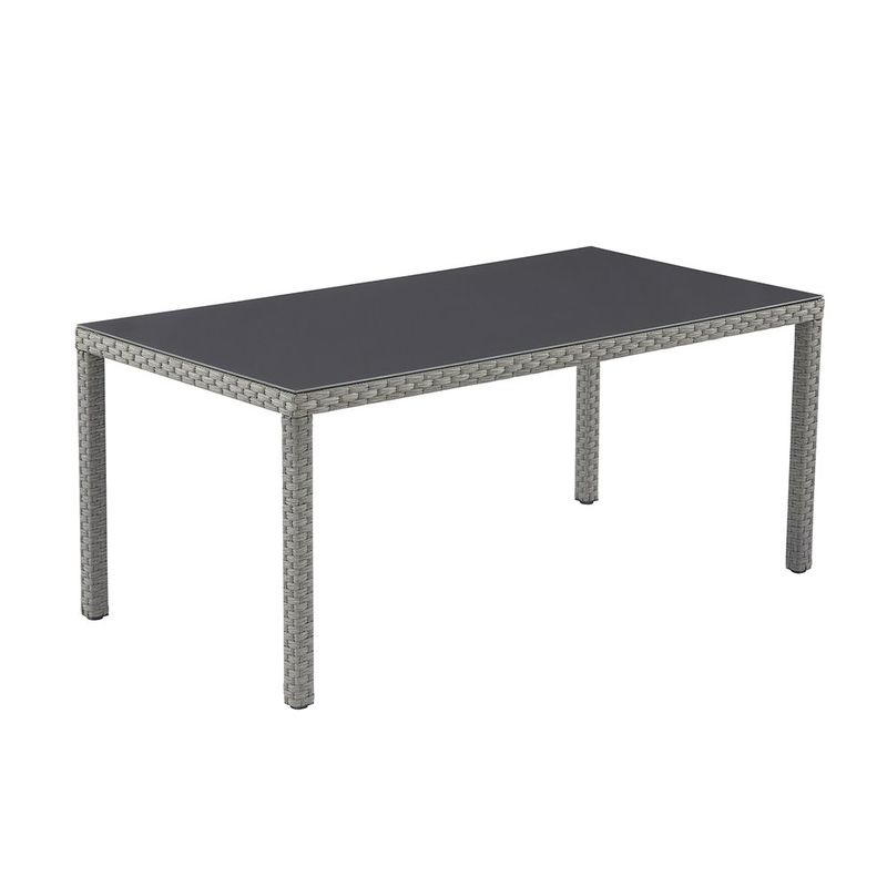 Mesa de Comedor de Exterior Drios de 172 x 89 x 75 cm para 6 Personas Gris Oscuro
