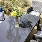 Mesa de Comedor de Exterior Drios de 172 x 89 x 75 cm para 6 Personas Gris Oscuro