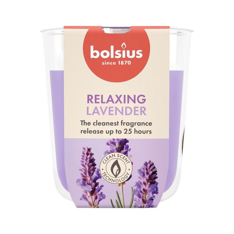 Vela Aromática en Vaso de Vidrio Relaxing Lavanda de 80 x 73 mm