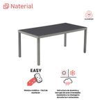 Mesa de Comedor de Exterior Drios de 172 x 89 x 75 cm para 6 Personas Gris Oscuro