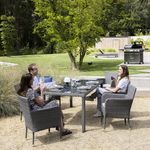 Mesa de Comedor de Exterior Drios de 172 x 89 x 75 cm para 6 Personas Gris Oscuro