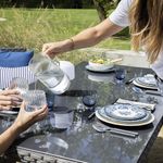 Mesa de Comedor de Exterior Drios de 172 x 89 x 75 cm para 6 Personas Gris Oscuro