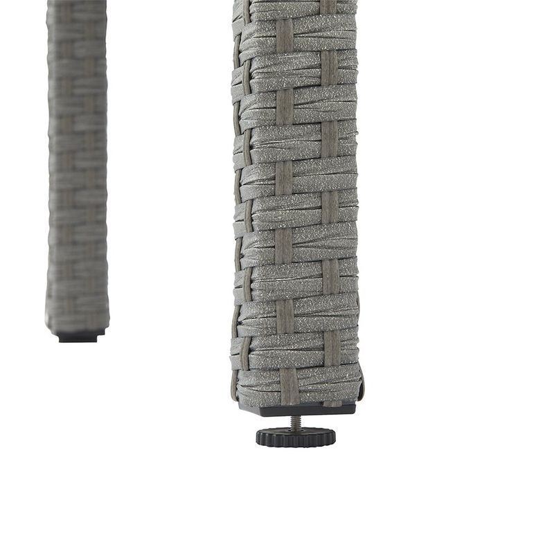 Mesa de Comedor de Exterior Drios de 172 x 89 x 75 cm para 6 Personas Gris Oscuro