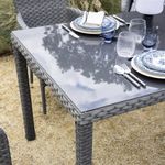 Mesa de Comedor de Exterior Drios de 172 x 89 x 75 cm para 6 Personas Gris Oscuro
